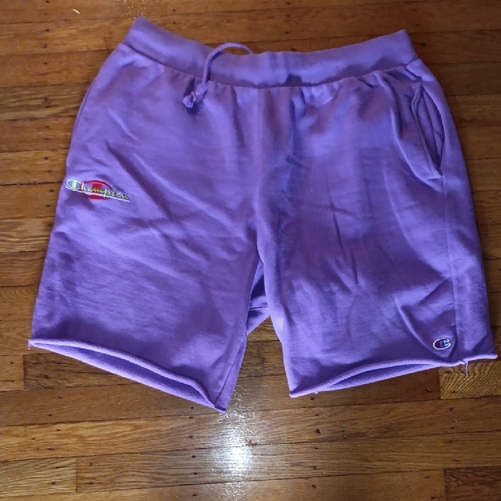 Champion Men's Lavender Fleece Drawstring Athletic Shorts